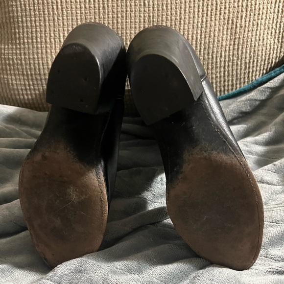 Dan Post Sz 5.5 Black Leather Mid Calf Pull On Western Cowboy Boots - Picture 2 of 9